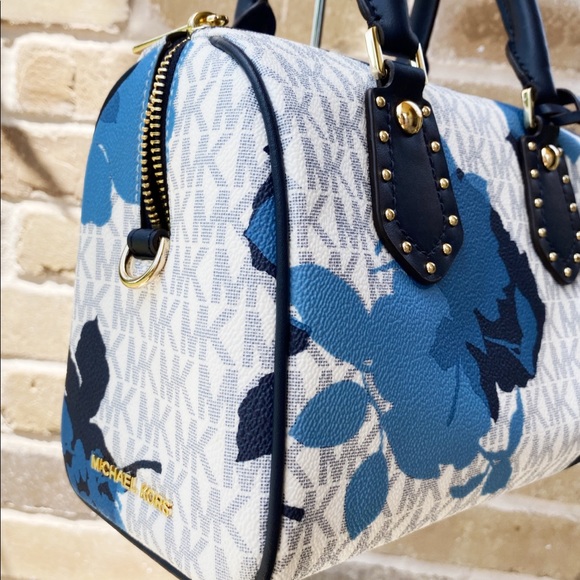Michael Kors Small Satchel  blue floral - Picture 5 of 6